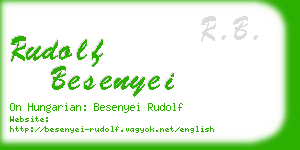 rudolf besenyei business card